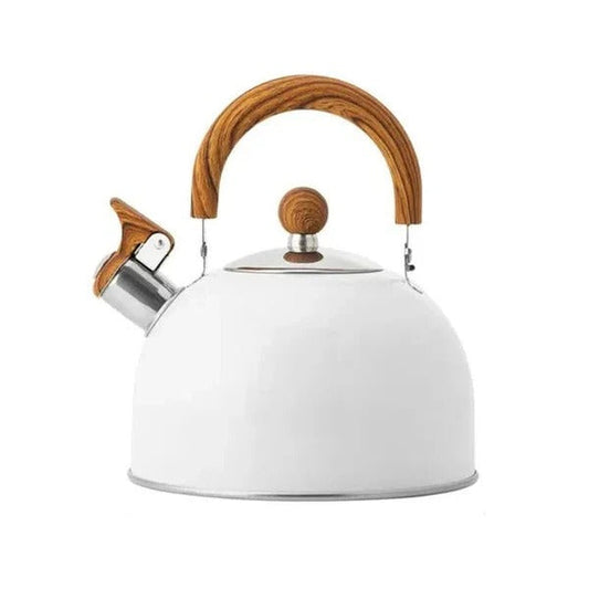 Stovetop Whistling Kettle with Automatic Boil Alert and Cool-Touch Handle for Induction and Gas Cookers