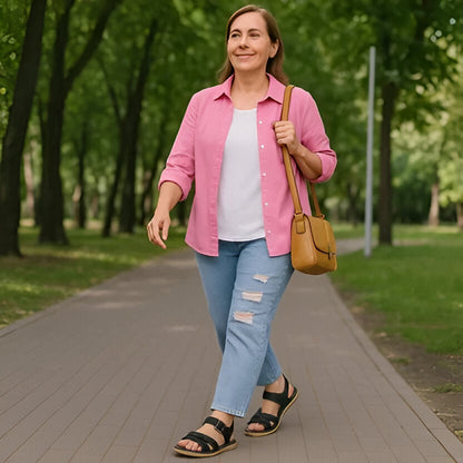 Women's Supportive Sandals with Arch Support and Shock Absorbing Midsole