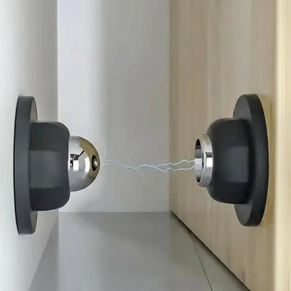 Magnetic Door Holder with Stainless Steel Design and Adhesive Installation
