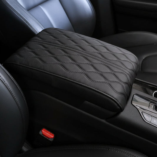 Memory Foam Car Armrest Pad with Microfiber Cover and Elastic Bands