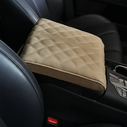 Memory Foam Car Armrest Pad with Microfiber Cover and Elastic Bands