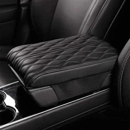 Memory Foam Car Armrest Pad with Microfiber Cover and Elastic Bands
