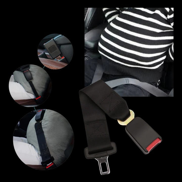 Seat Belt Extender with Stainless Steel Tongue and Polyester Blend Webbing, 9.8in