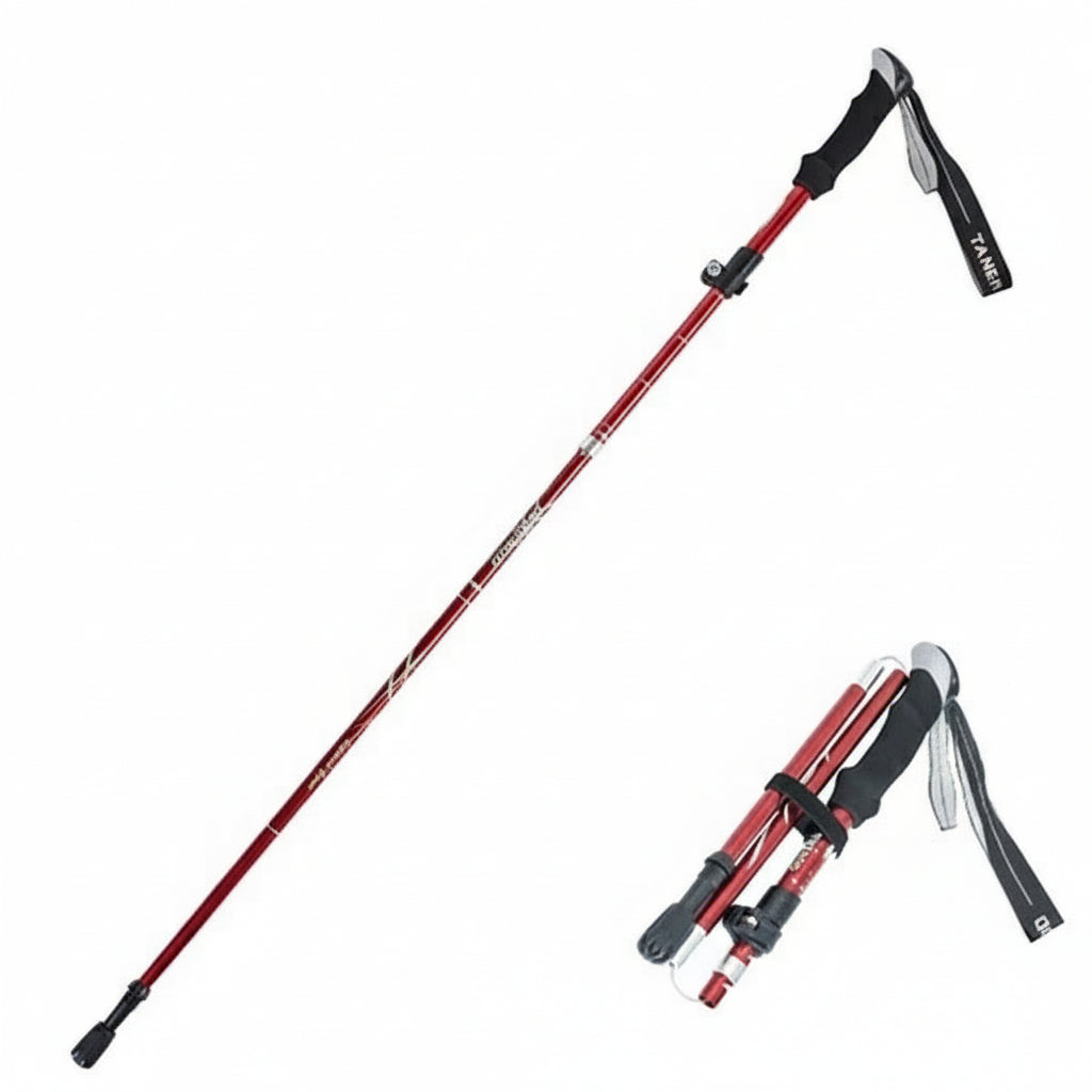 Telescoping Trekking Pole with Ergonomic Handle and Aluminum Alloy Shaft