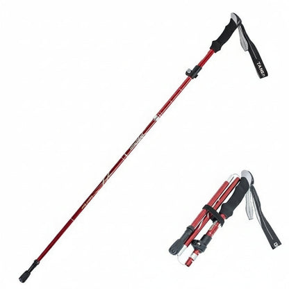 Telescoping Trekking Pole with Ergonomic Handle and Aluminum Alloy Shaft