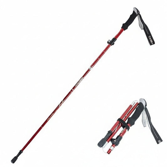 Telescoping Trekking Pole with Ergonomic Handle and Aluminum Alloy Shaft