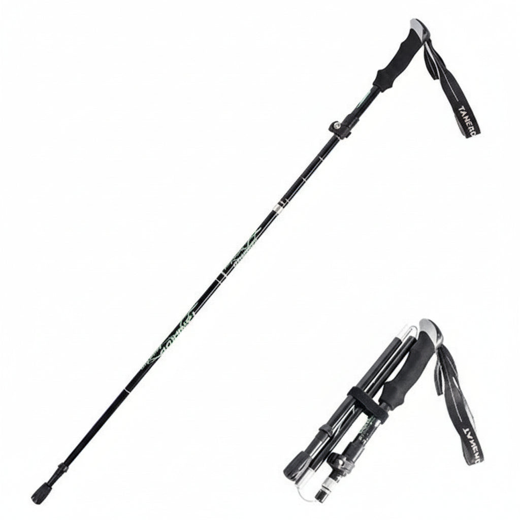 Telescoping Trekking Pole with Ergonomic Handle and Aluminum Alloy Shaft