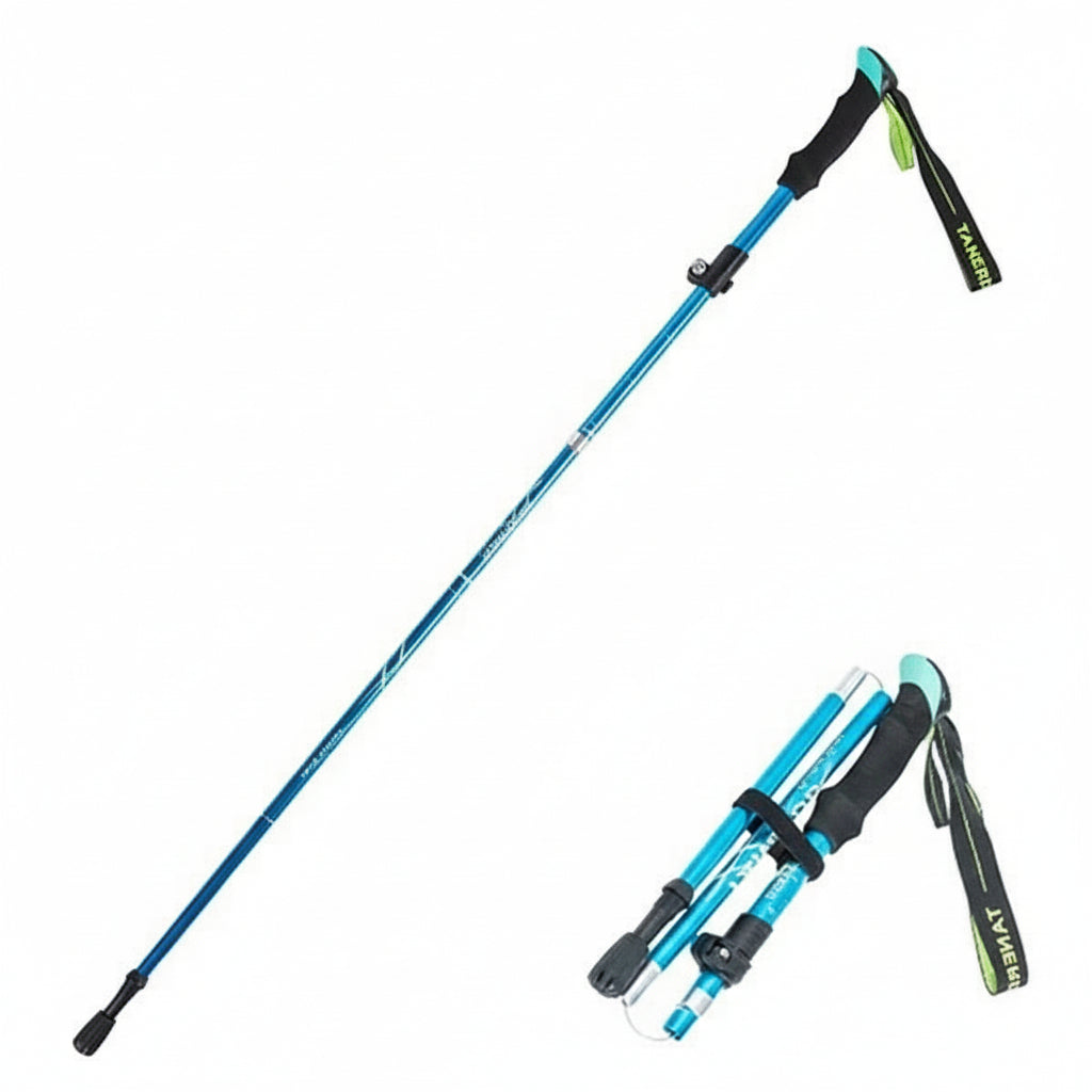 Telescoping Trekking Pole with Ergonomic Handle and Aluminum Alloy Shaft