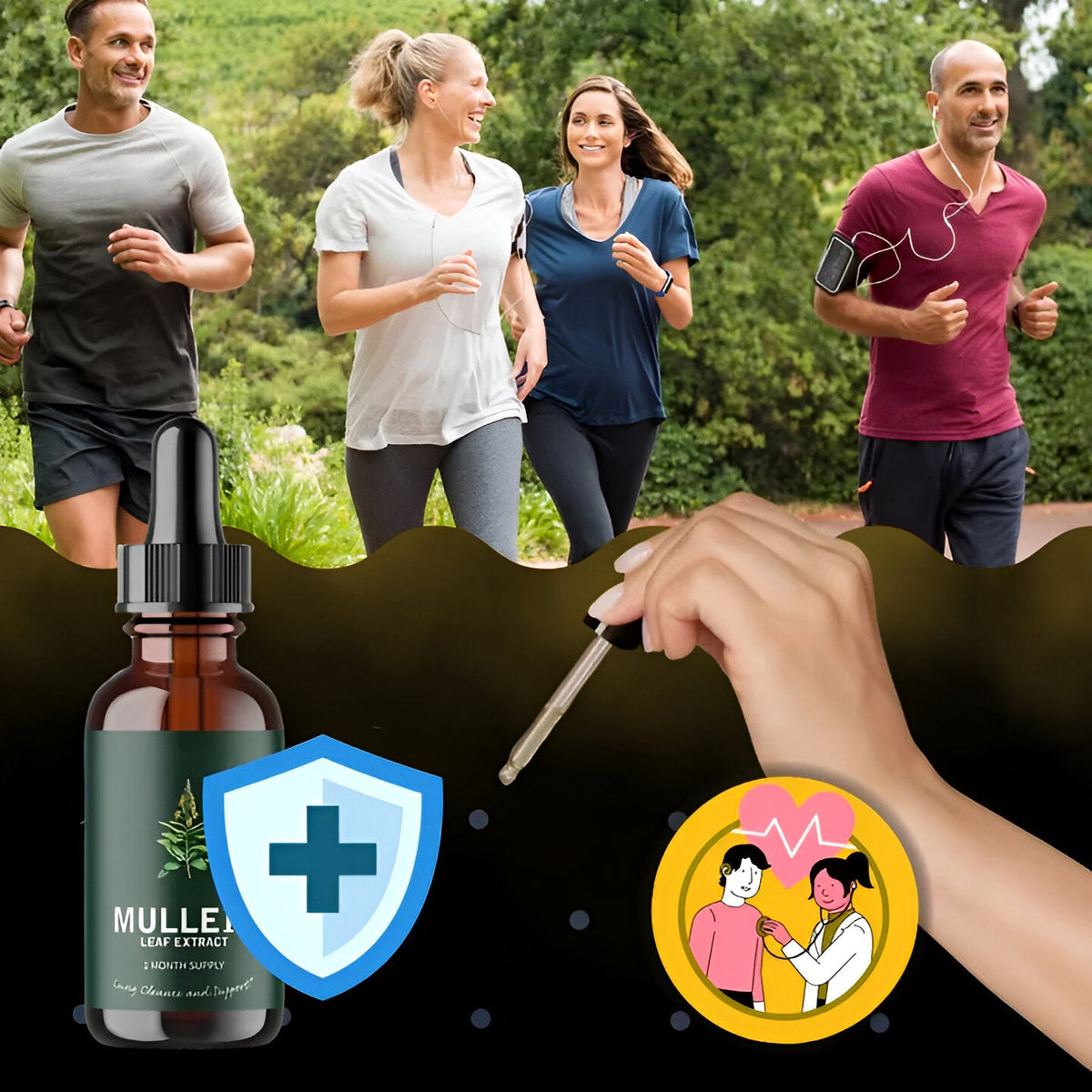 Mullein Leaf Tincture with Chlorophyll and Dropper, Gluten-Free Respiratory Wellness