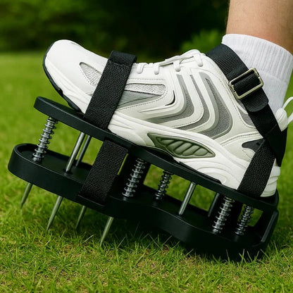 Aerator Shoes with Adjustable Straps for Lawn Soil Penetration