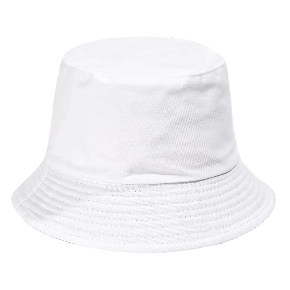 Foldable Cotton Blend Bucket Hat with Full Circle Brim for Sun Protection