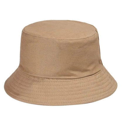 Foldable Cotton Blend Bucket Hat with Full Circle Brim for Sun Protection