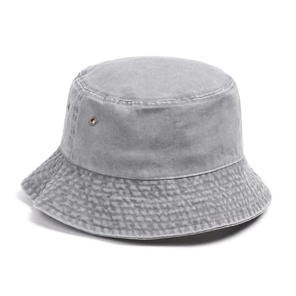 Foldable Cotton Blend Bucket Hat with Full Circle Brim for Sun Protection