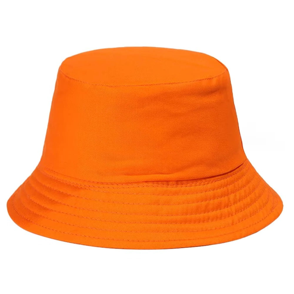 Foldable Cotton Blend Bucket Hat with Full Circle Brim for Sun Protection