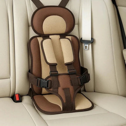 Foldable Child Booster Seat with 5-Point Harness and Padded Cushioning, Machine Washable Cover