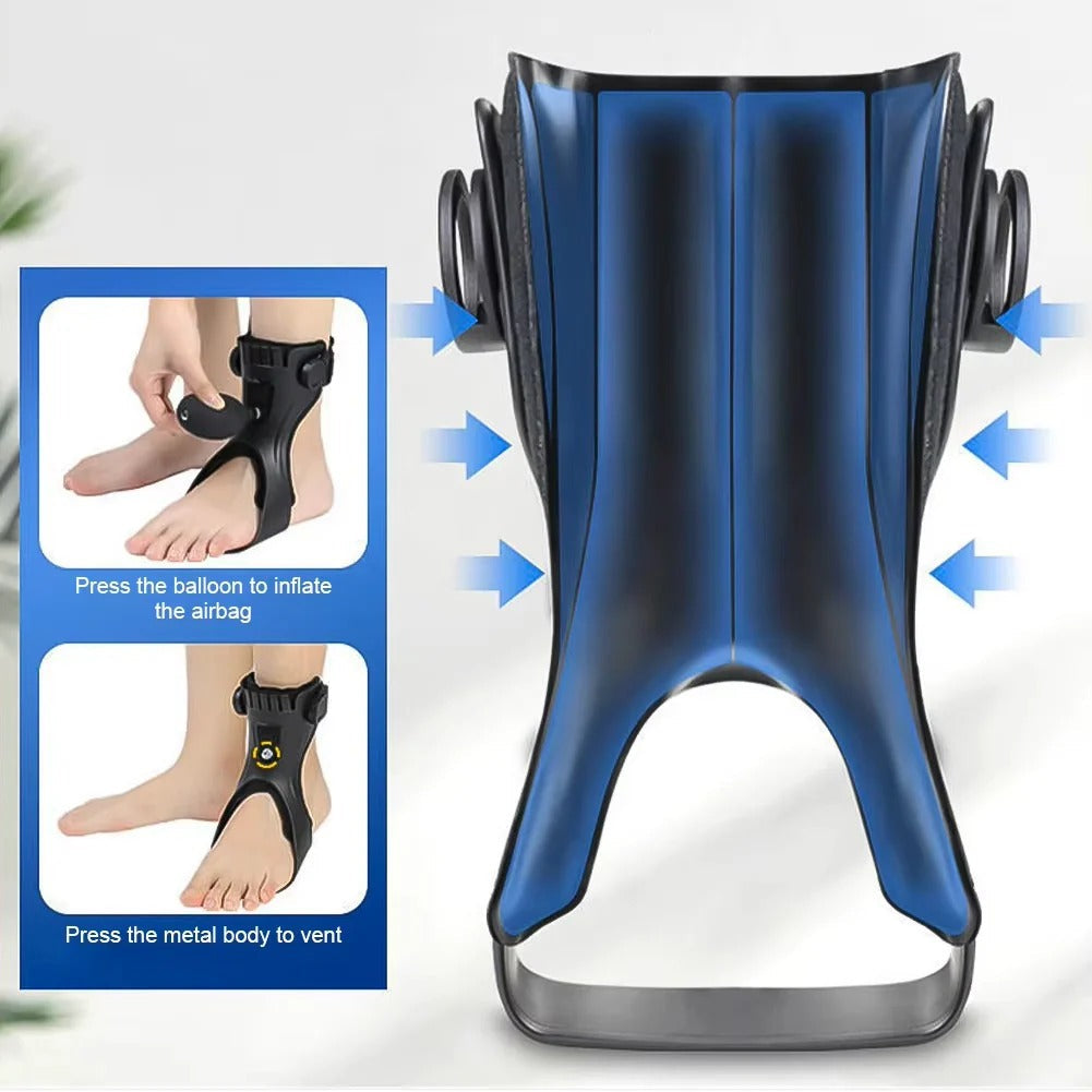 Ankle Foot Stabilizer with Adjustable Straps, Ventilated Lining, Toe Lift Aid