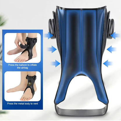 Ankle Foot Stabilizer with Adjustable Straps, Ventilated Lining, Toe Lift Aid