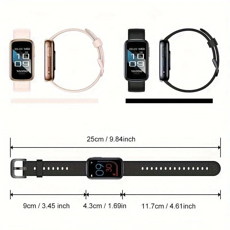 Fitness Smartwatch with 7-Day Battery Life and IP68 Water Protection