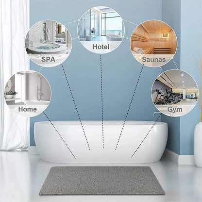 Fast Drying Shower Mat with Drainage Surface for Wet Bathroom Floors
