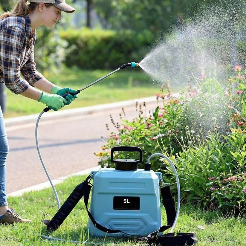 Battery Powered Garden Sprayer with Adjustable Wand and Large Capacity Tank