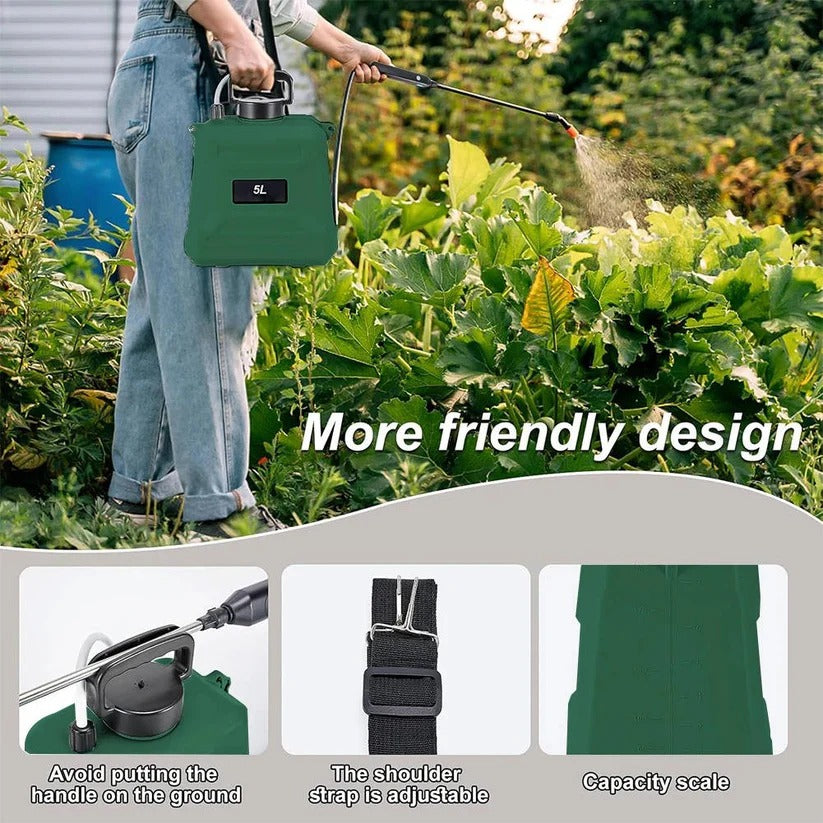 Battery Powered Garden Sprayer with Adjustable Wand and Large Capacity Tank