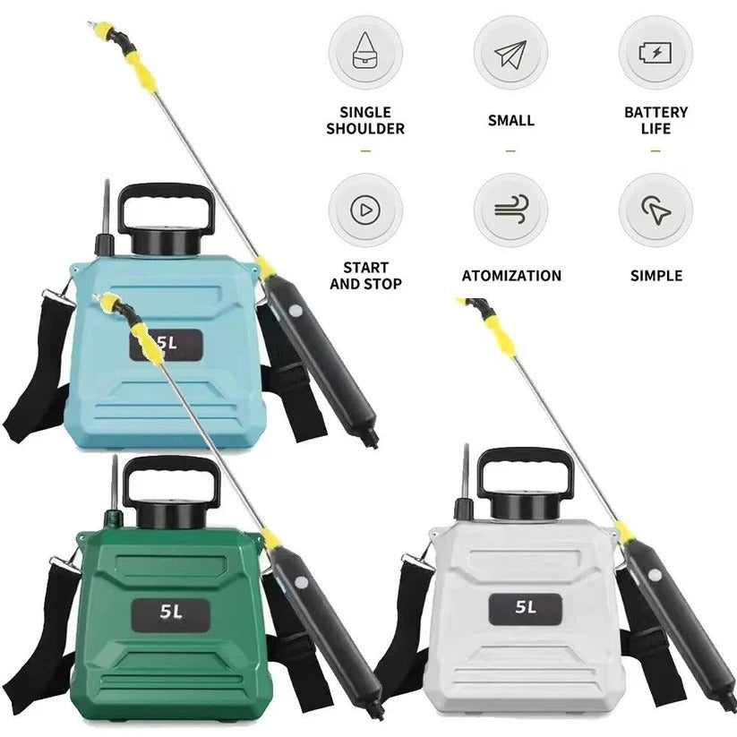 Battery Powered Garden Sprayer with Adjustable Wand and Large Capacity Tank