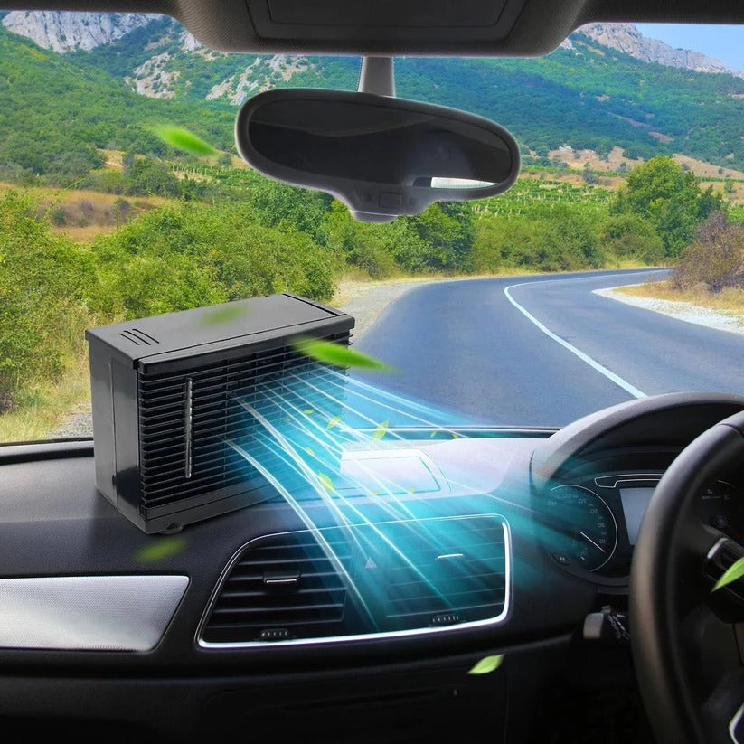 Evaporative Car Air Cooler with 12V Power and Washable Filter, Quiet Operation