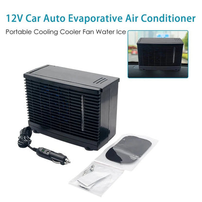 Evaporative Car Air Cooler with 12V Power and Washable Filter, Quiet Operation
