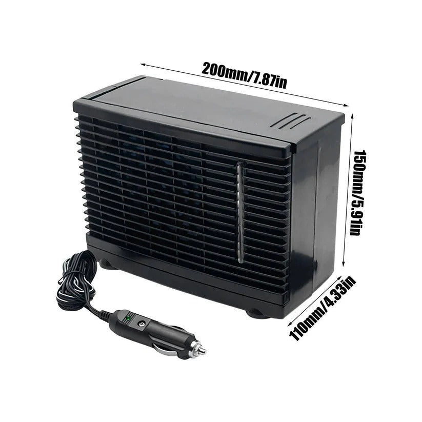 Evaporative Car Air Cooler with 12V Power and Washable Filter, Quiet Operation