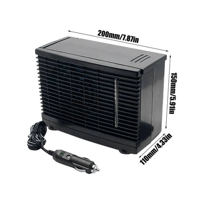 Evaporative Car Air Cooler with 12V Power and Washable Filter, Quiet Operation