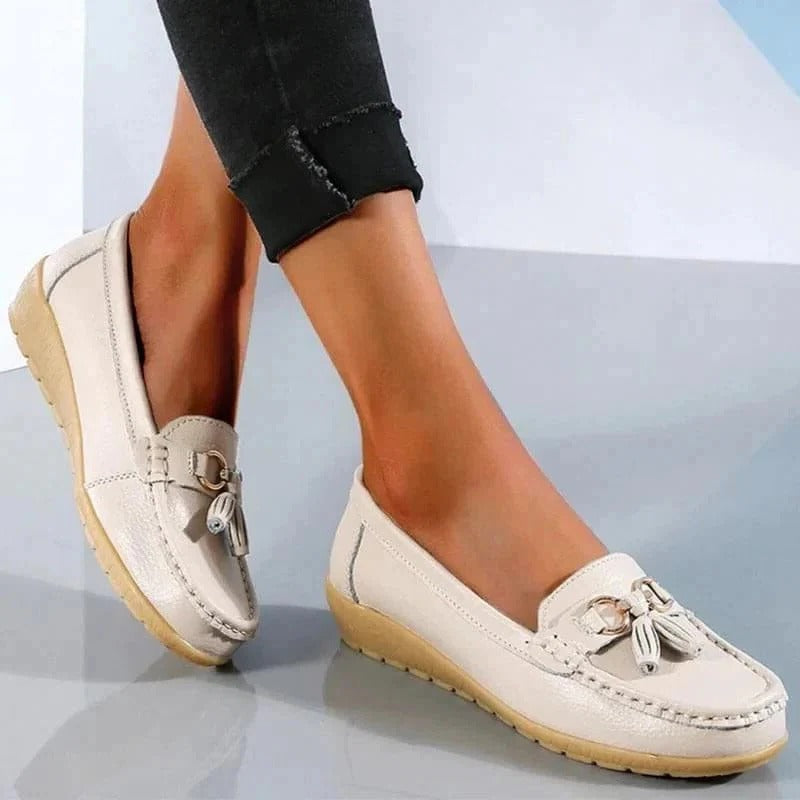 Women's Slip-On Loafers with Contoured Padded Insoles and Air-Permeable Upper