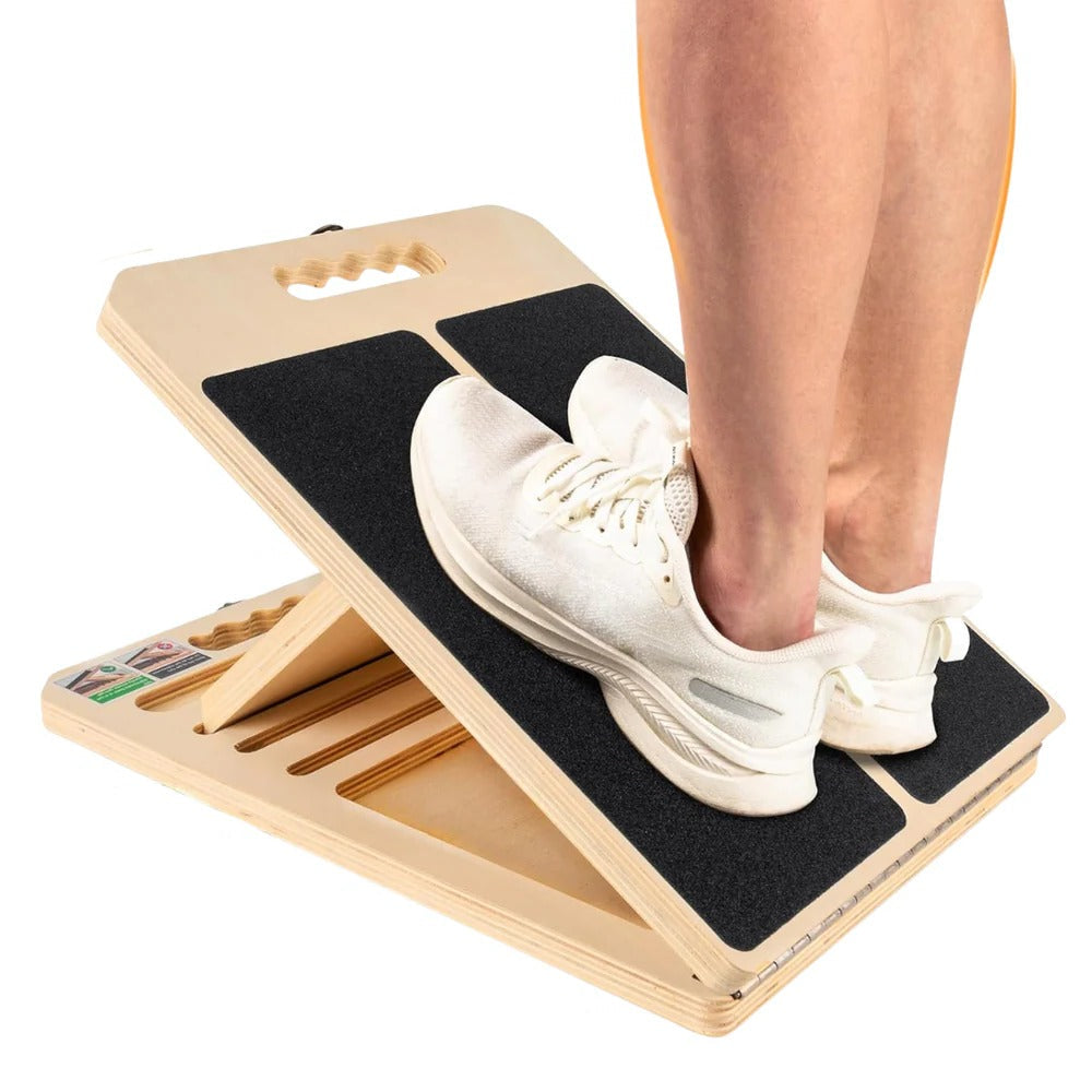Adjustable Calf Stretch Board with Five Locking Angles and Grip Surface