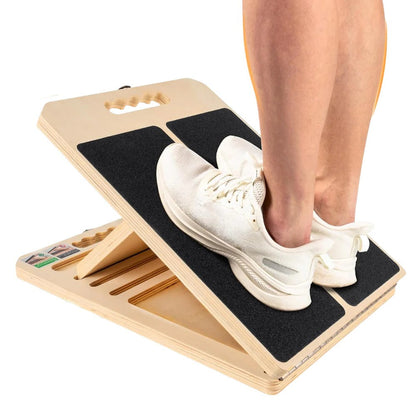 Adjustable Calf Stretch Board with Five Locking Angles and Grip Surface