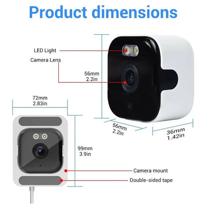 2K Window Security Camera with AI Person Detection and Color Night Vision