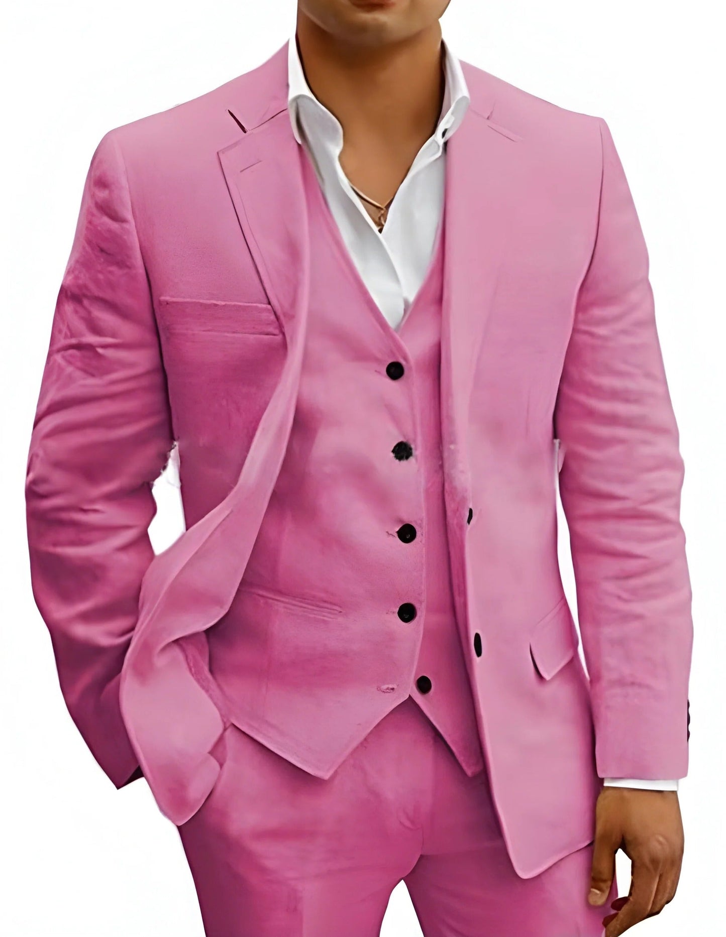 Tailored Fit Breathable Summer Suit Set for Formal and Beach Weddings
