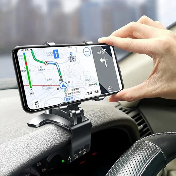 Dashboard Phone Mount with 360-Degree Rotation and Anti-Slip Grip