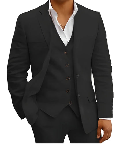 Tailored Fit Breathable Summer Suit Set for Formal and Beach Weddings