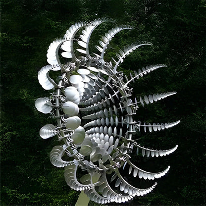Kinetic Metal Windmill Spinner with Dual Rotor Motion and Reflective Blades