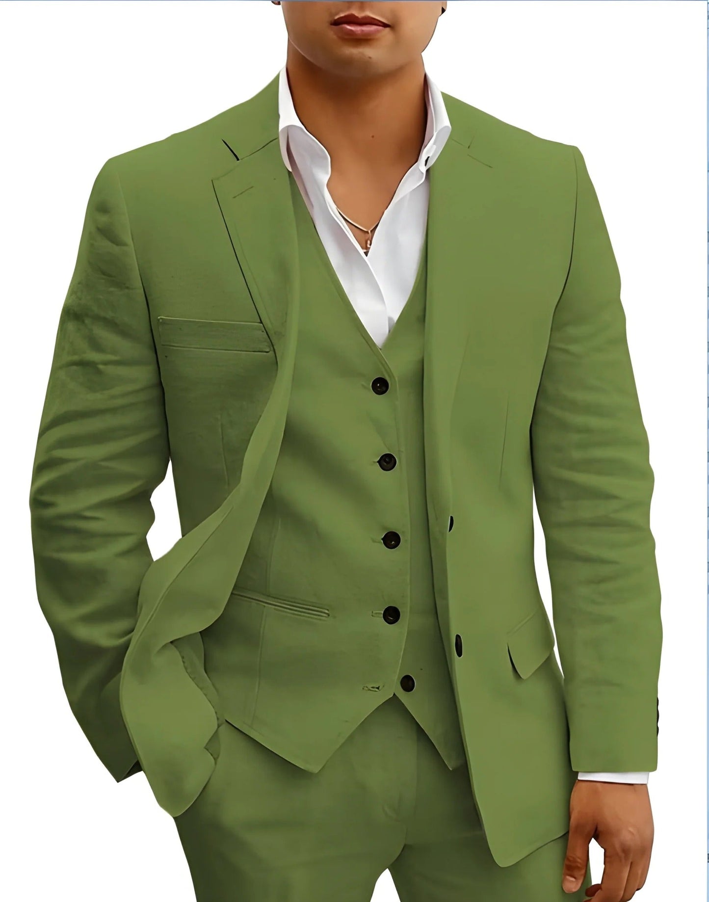 Tailored Fit Breathable Summer Suit Set for Formal and Beach Weddings