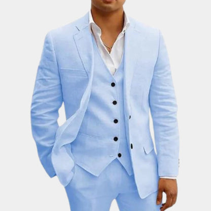 Tailored Fit Breathable Summer Suit Set for Formal and Beach Weddings