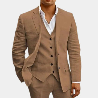 Tailored Fit Breathable Summer Suit Set for Formal and Beach Weddings