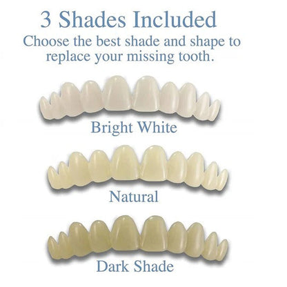 Removable Teeth Cover with Slip-On Design and Cosmetic Concealment for Uniform Smile