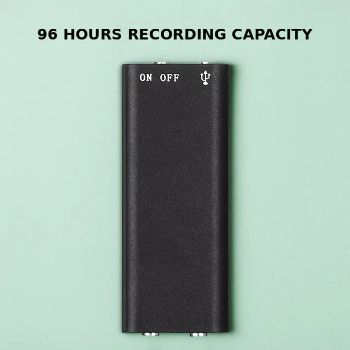 Voice-Activated Digital Recorder with 32GB Storage and 96-Hour Battery