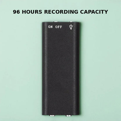 Voice-Activated Digital Recorder with 32GB Storage and 96-Hour Battery