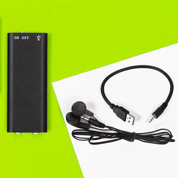 Voice-Activated Digital Recorder with 32GB Storage and 96-Hour Battery
