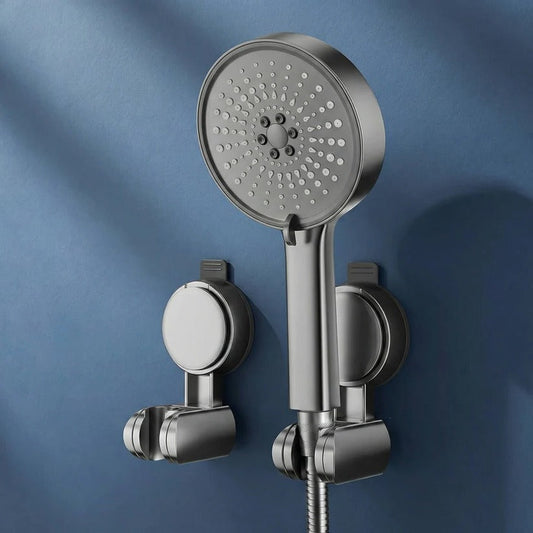 Suction Cup Shower Head Holder with 360 Degree Rotation and Adjustable Height