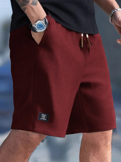 Adjustable Drawstring Shorts for Men with Side Pockets and Regular Fit