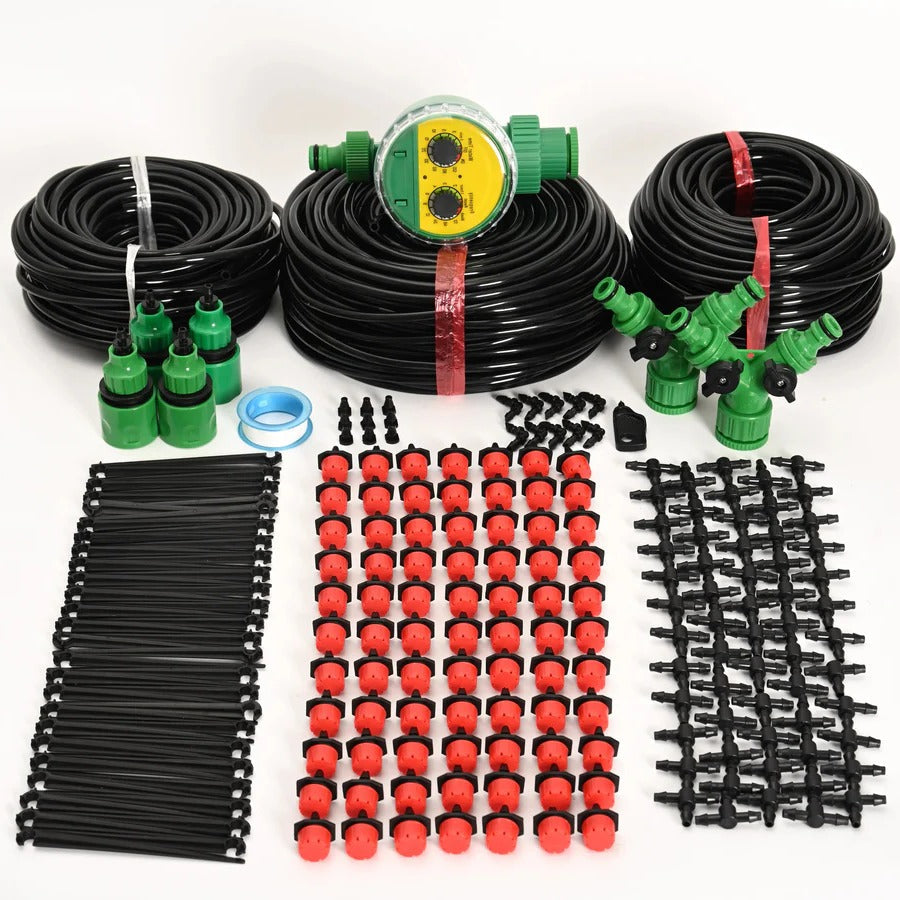 Automatic Drip Irrigation System with Pressure Regulator and Programmable Timer