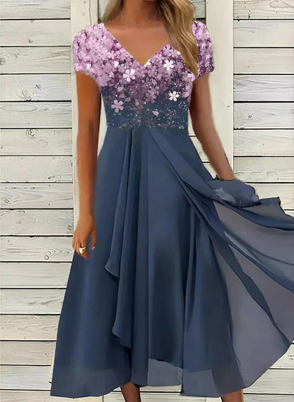 Low-Weight Chiffon Dress with Flowing Silhouette for Formal Events