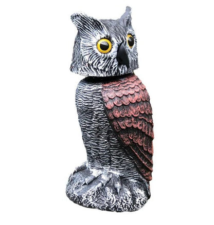 Owl Bird Deterrent Decoy with Wind-Activated Rotating Head, Set of 2